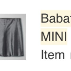 Babaton mini slip skirt size 4